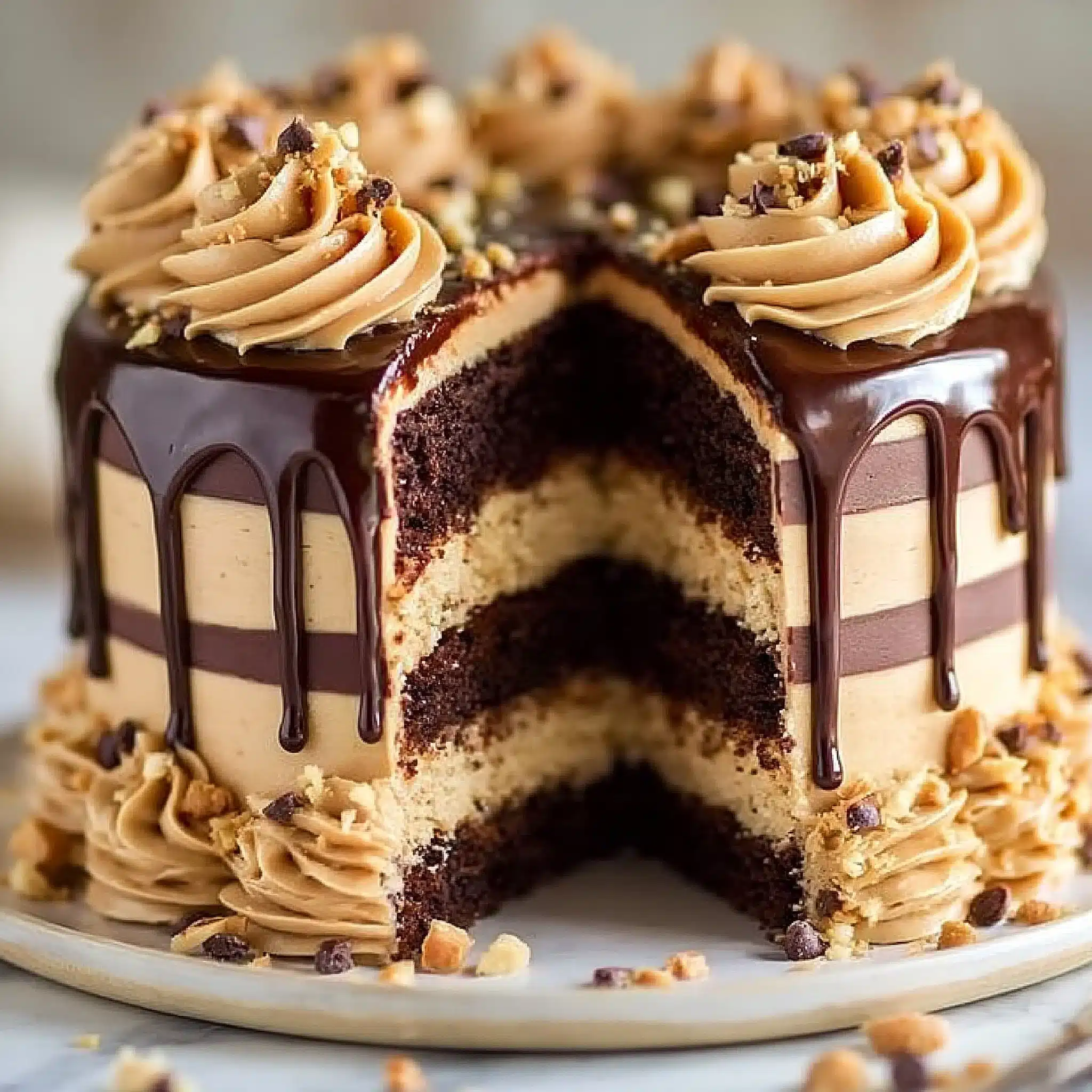 Peanut Butter Chocolate Layer Cake
