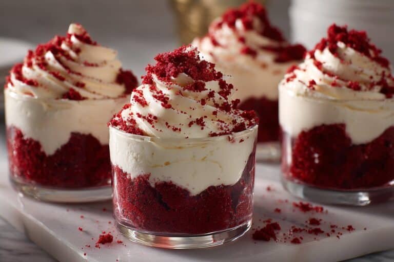 Red Velvet Dessert Cups With Vanilla Mousse featured image