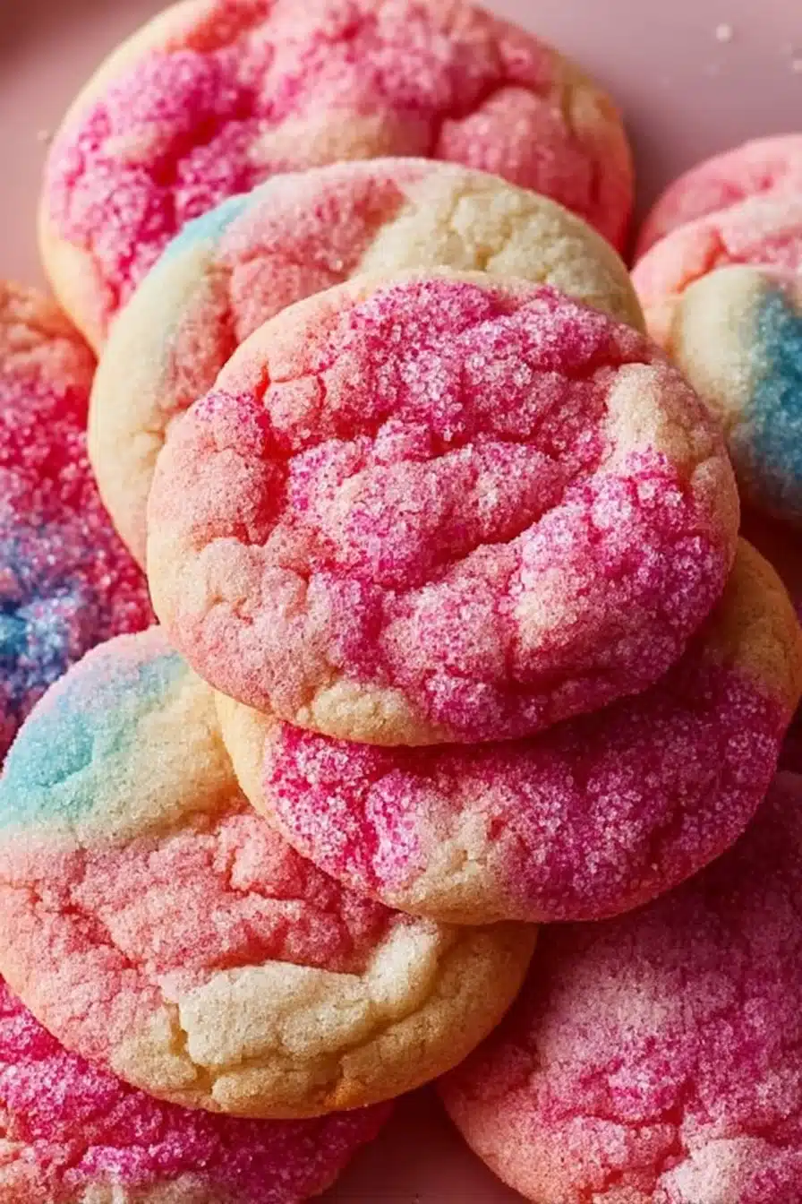 Soft Cotton Candy Sugar Cookies