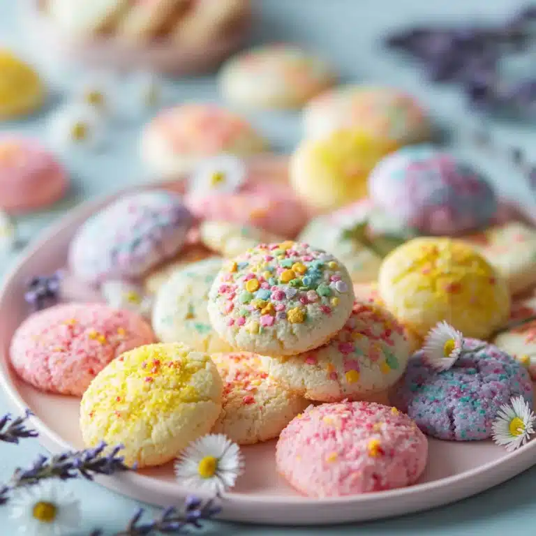 Colorful and festive Spring Cookies decorated for the season.