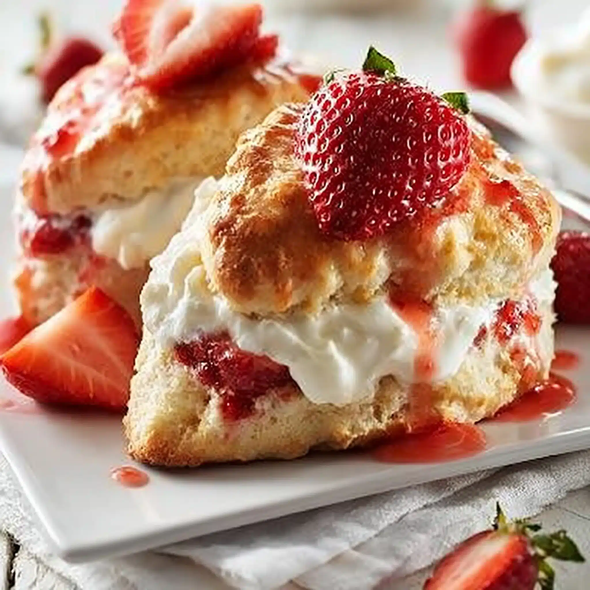Strawberries and Cream Scones