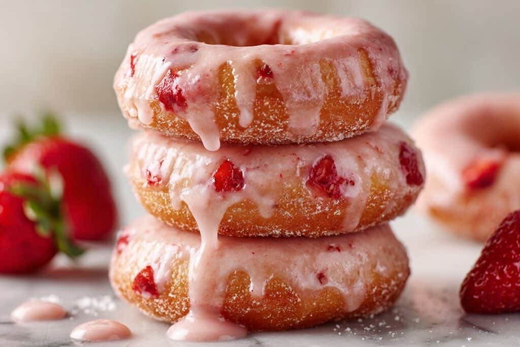 Strawberry Buttermilk Doughnuts featured image