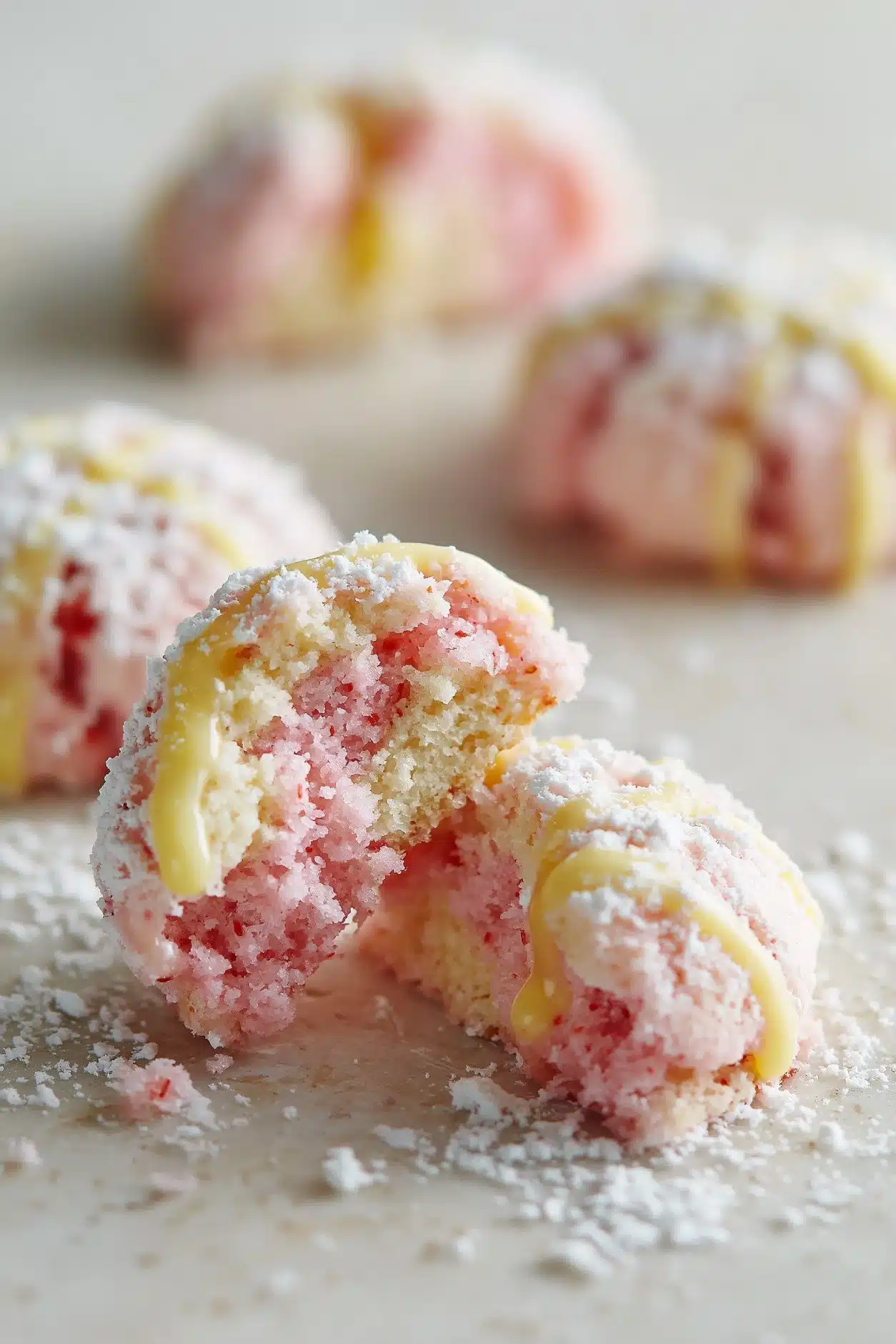 Strawberry Lemonade Meltaway Cookies