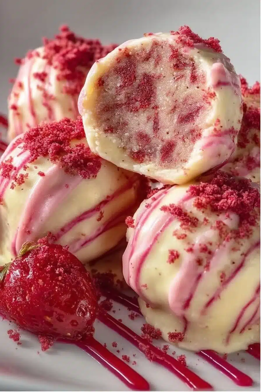 Strawberry Shortcake Truffles