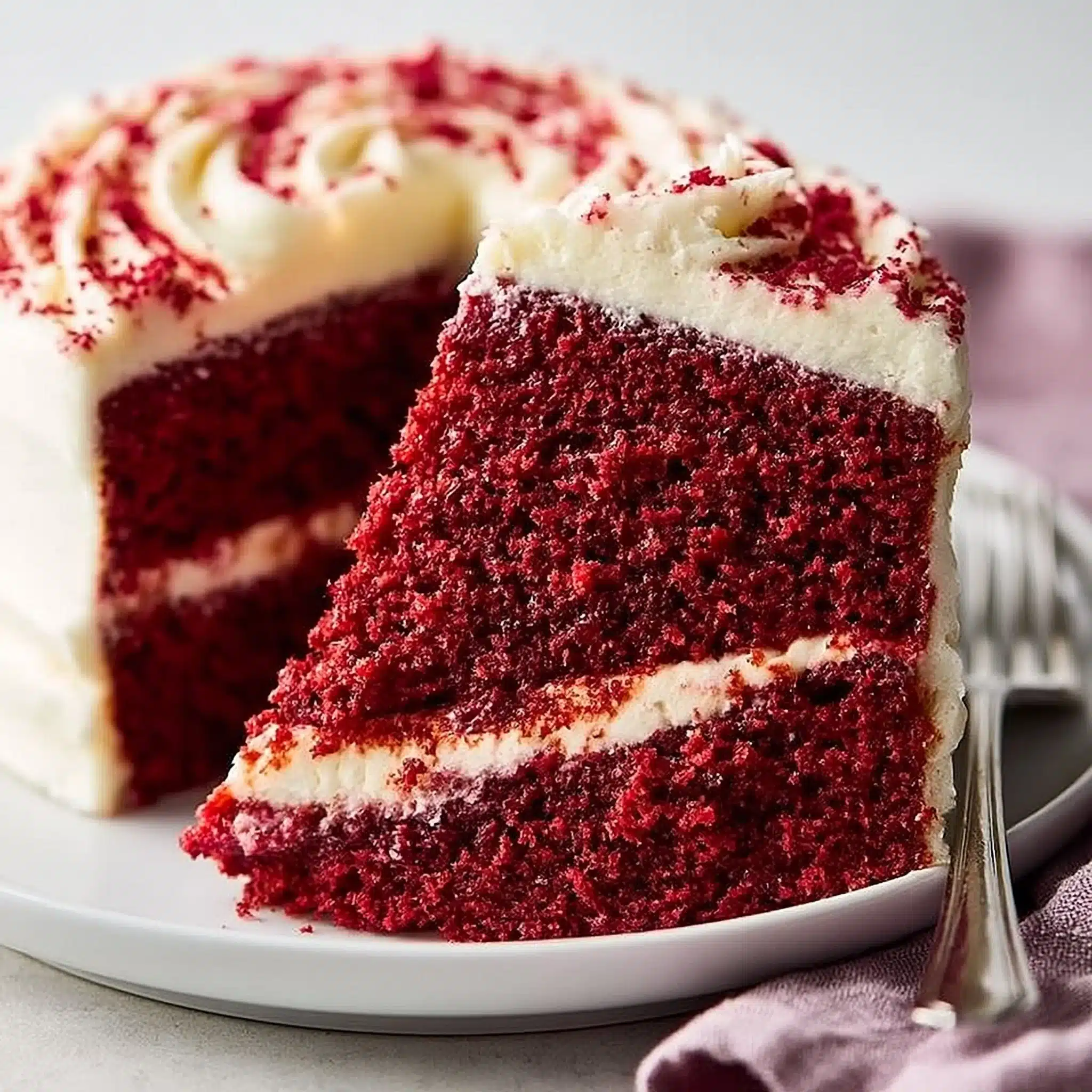 The BEST Red Velvet Cake
