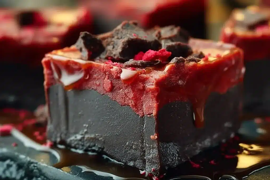 Vampire Fudge recipe showcasing dark chocolate Halloween treat