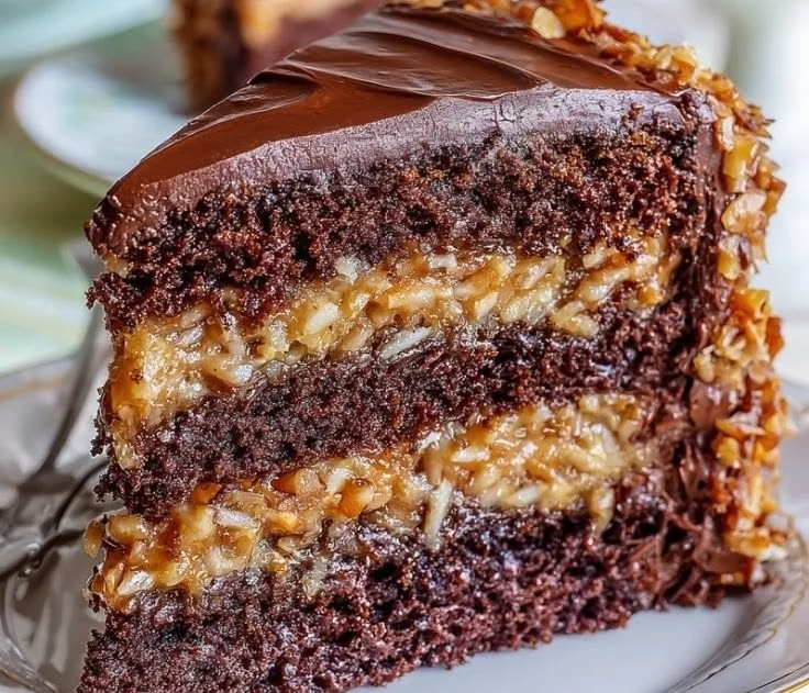 German Chocolate Poke Cake