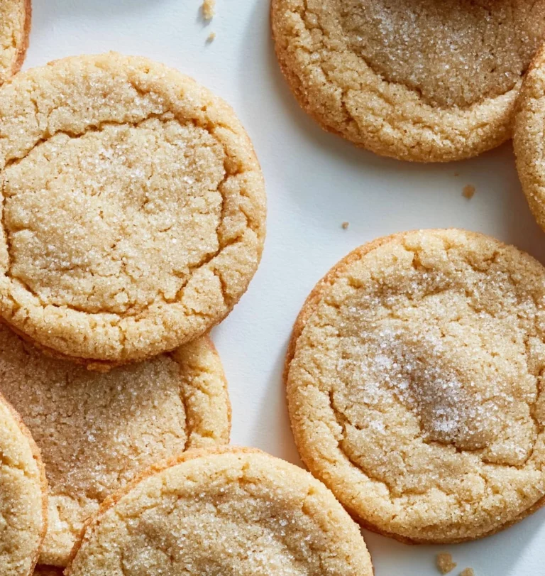Delicious brown butter sugar cookies on a plate