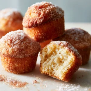 Freshly baked cinnamon sugar muffins on a cooling rack
