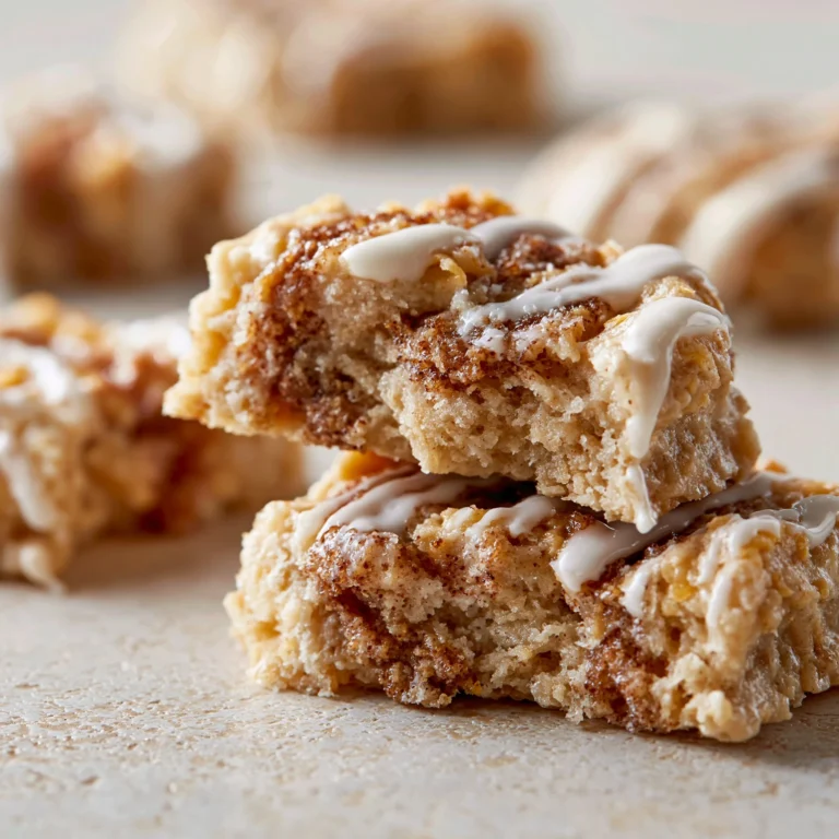 No-bake cinnamon roll cookies with icing on a plate