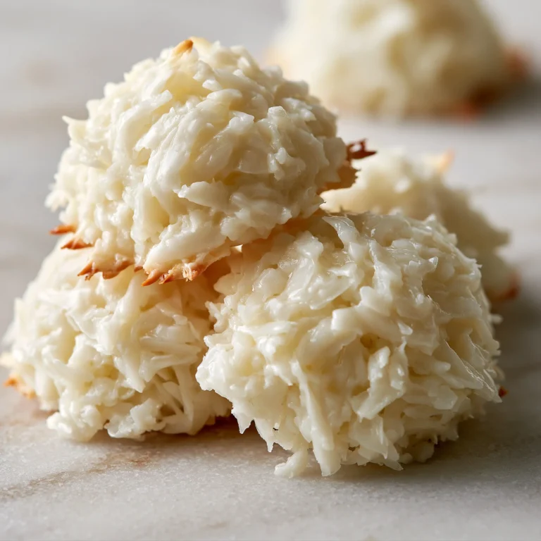 Delicious no-bake coconut cookies ready to enjoy, made with coconut flakes and chocolate.