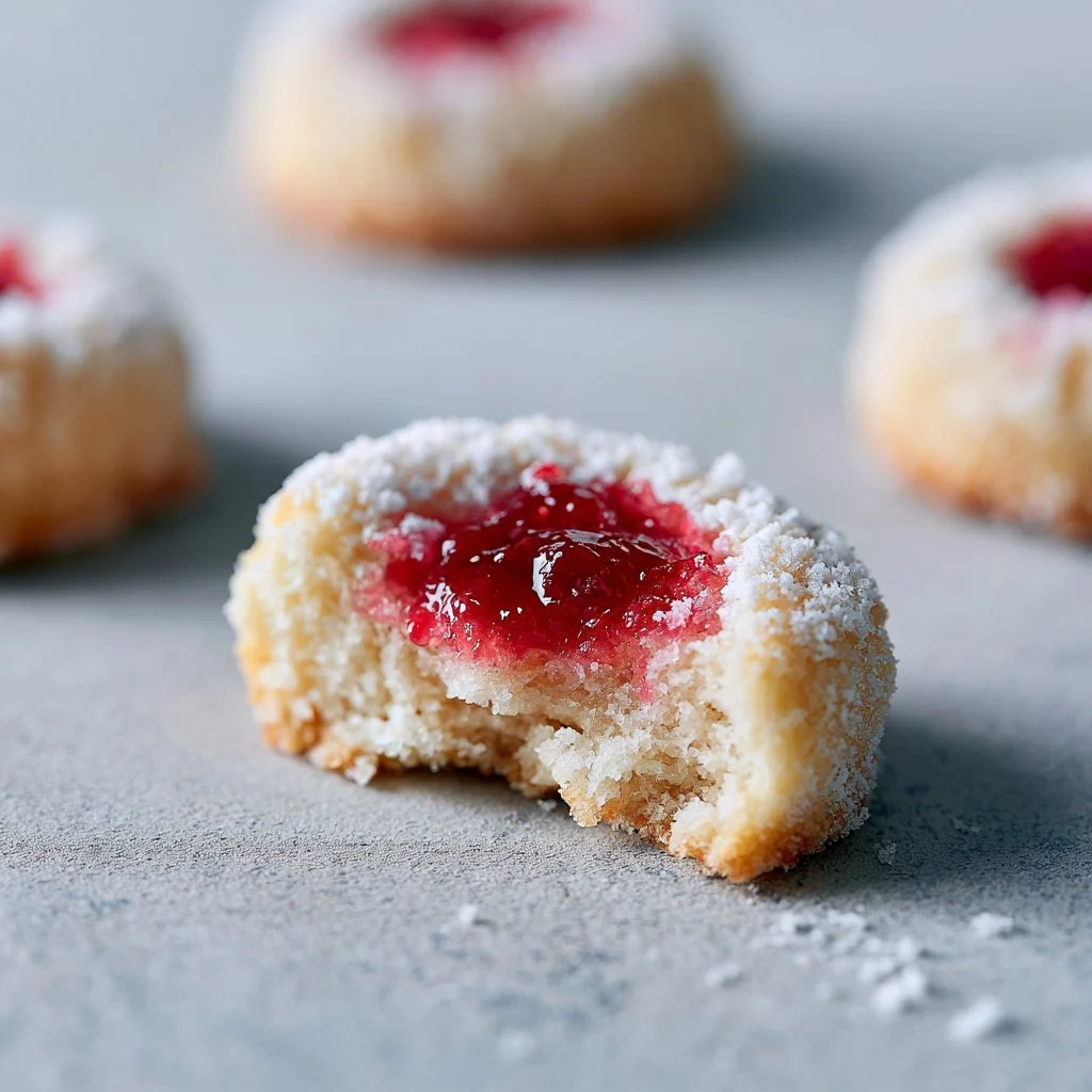 Flower Jam Thumbprint Cookies