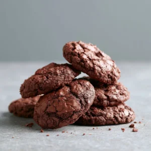 Gluten-free chocolate cake mix cookies on a plate
