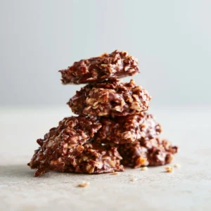 Healthy no-bake cookies on a plate, ideal for guilt-free snacking.
