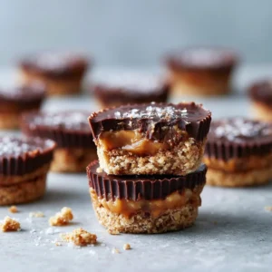 Delicious Healthy Twix Cups recipe with chocolate and caramel layers