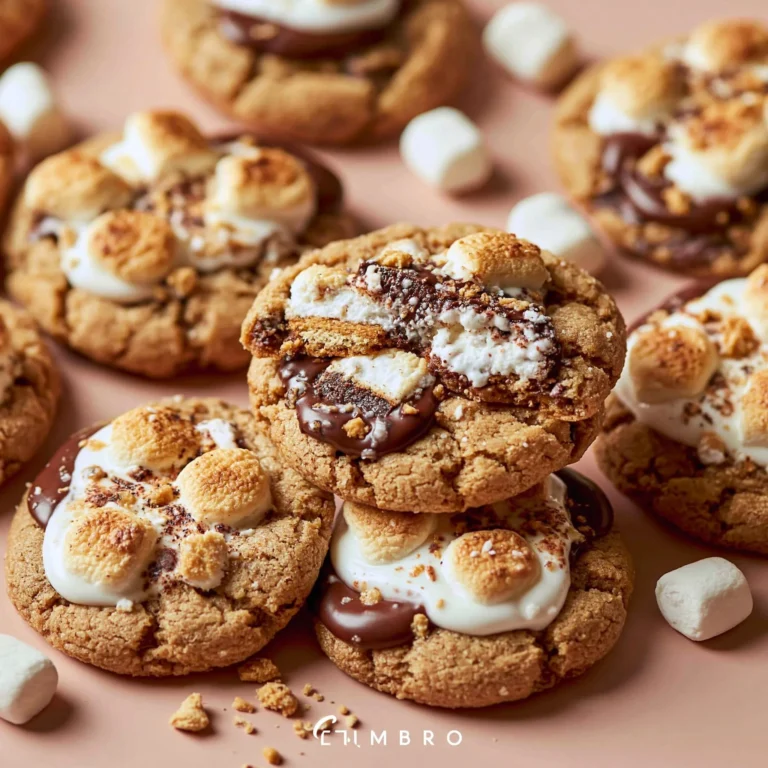 Homemade Crumbl S'mores cookies with gooey chocolate and marshmallow