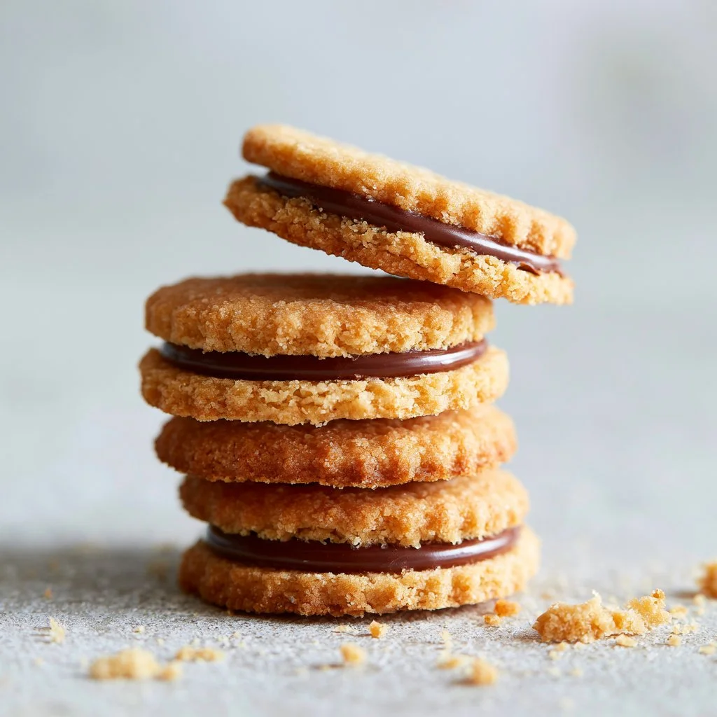 Homemade Kingston Biscuits with milk chocolate on a plate