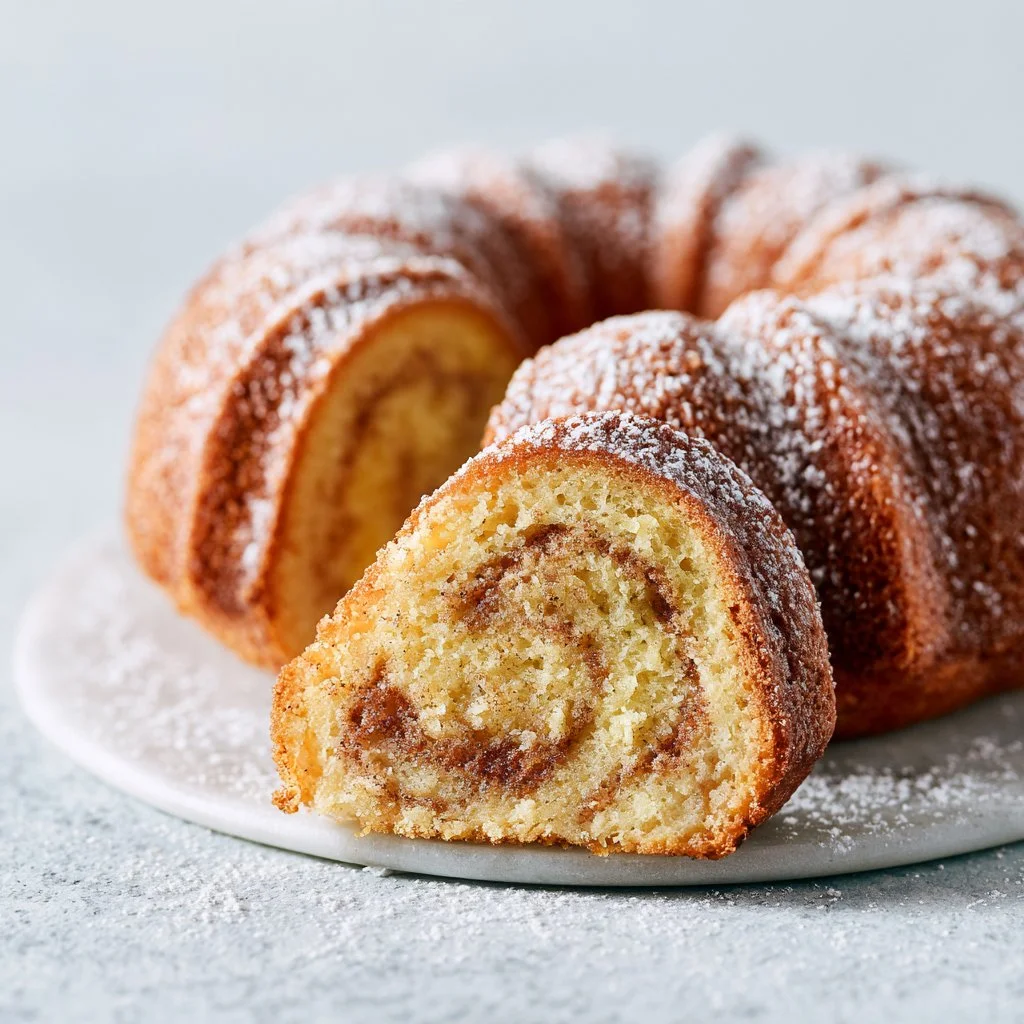 Moist Cinnamon Swirl Bundt Cake