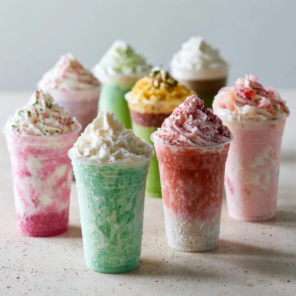 Needohs Starbucks collaboration featuring playful designs and vibrant colors.