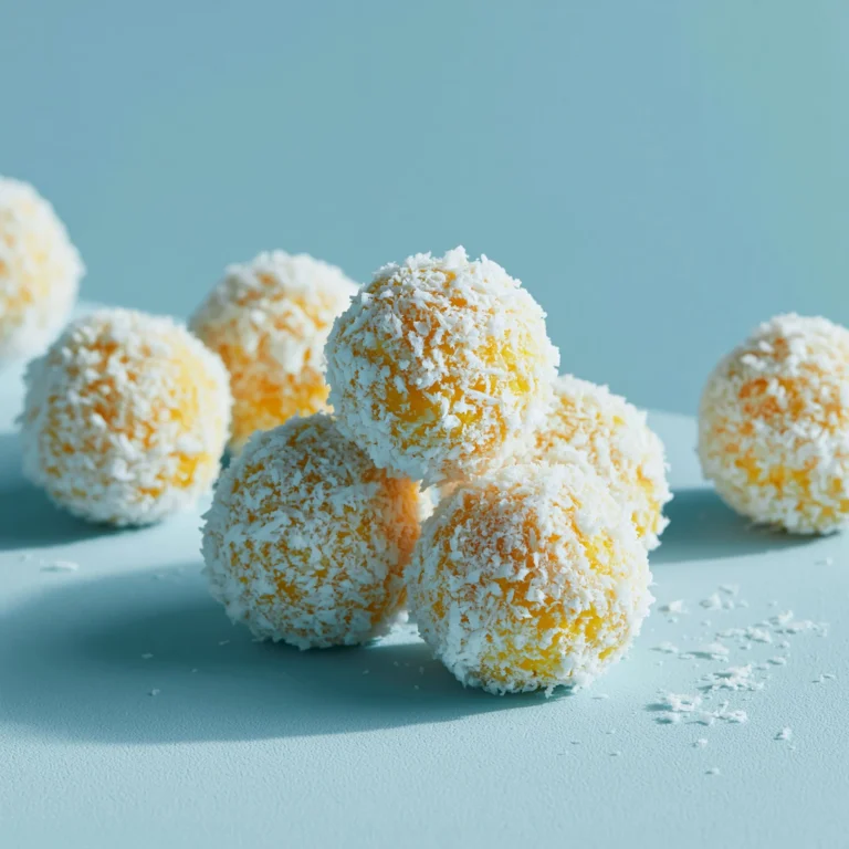 Pineapple Coconut No-Bake Balls ready to enjoy as a healthy snack