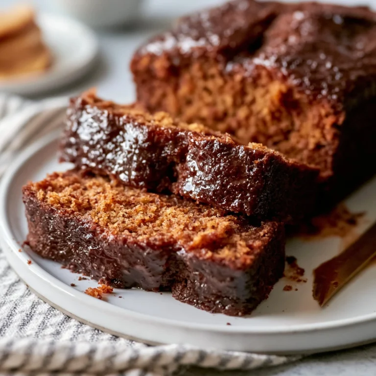 Freshly baked quick bread on a wooden table, showcasing its fluffy texture.