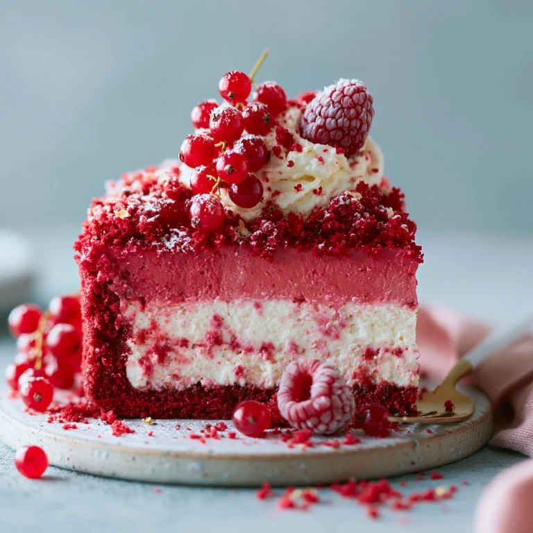 Delicious Red Velvet Cheesecake garnished with cream cheese frosting
