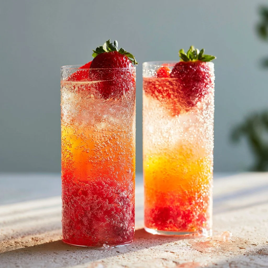 Strawberry Sunrise Mocktail